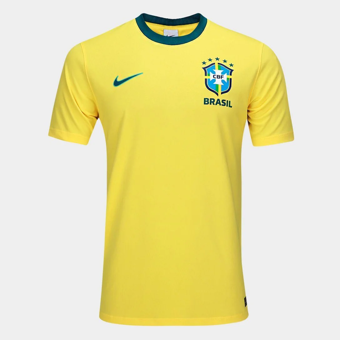 Camisa Brasil Nike I 2026/27 Fã Masculina - Amarelo+Verde